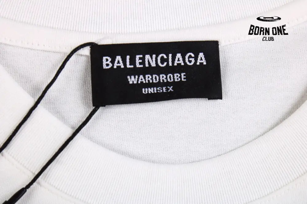 Balenciaga x Supreme T-shirt with Front Logo (White) Camiseta T-shirt