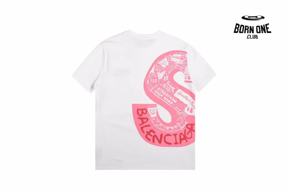 Balenciaga x Supreme T-shirt with Front Logo (White) Camiseta T-shirt