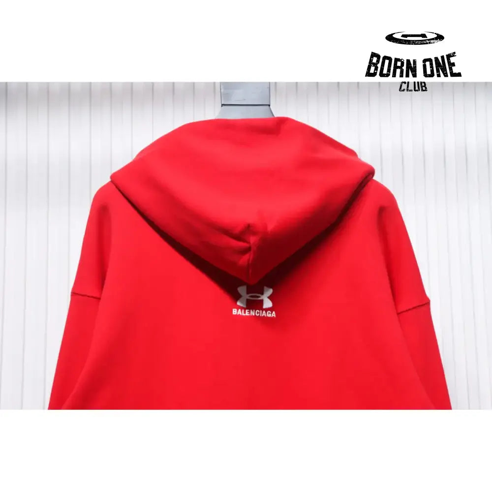 Balenciaga x Under Armour Zip Up Hoodie ’Red/White’ Moletom
