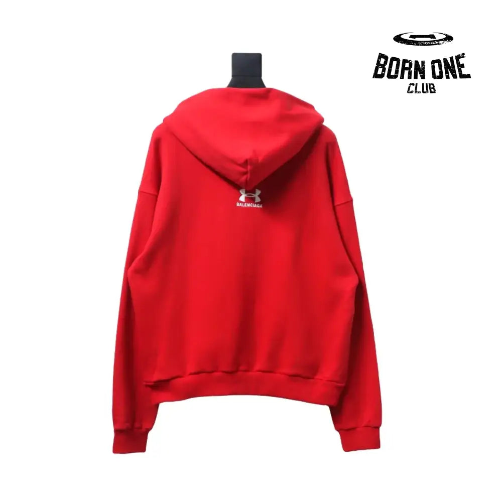 Balenciaga x Under Armour Zip Up Hoodie ’Red/White’ Moletom