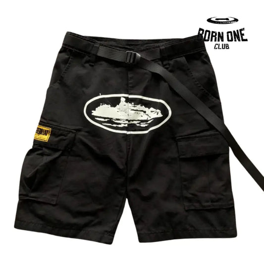 Bermuda Corteiz Cargo Black & White P