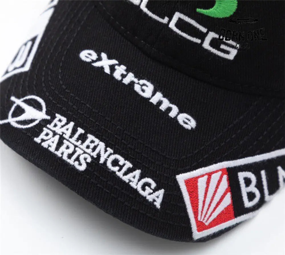 Boné Balenciaga Extreme Paris Cap in Black Ajustável