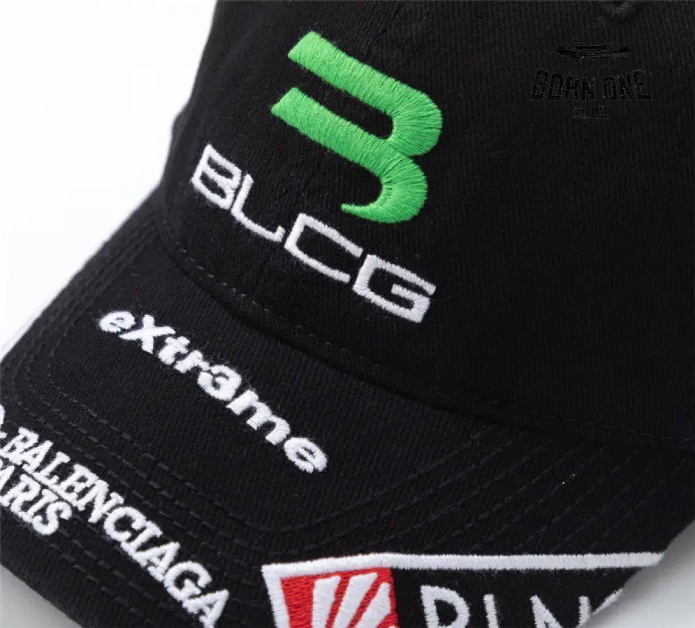 Boné Balenciaga Extreme Paris Cap in Black Ajustável