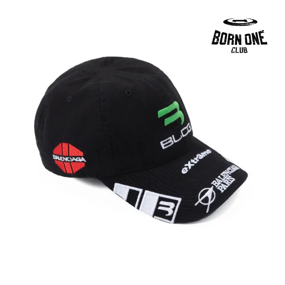 Boné Balenciaga Extreme Paris Cap in Black Ajustável