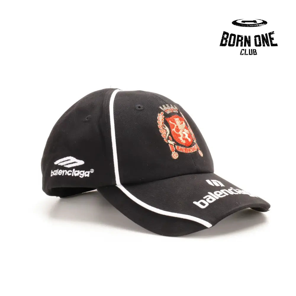 Boné Balenciaga Paris Soccer Cap in Black Ajustável