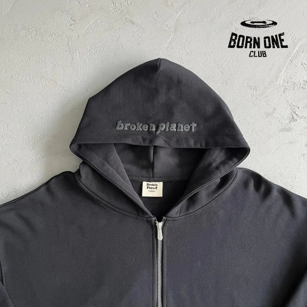 Broken Planet Double Zip Basic Cardigan Hoodie