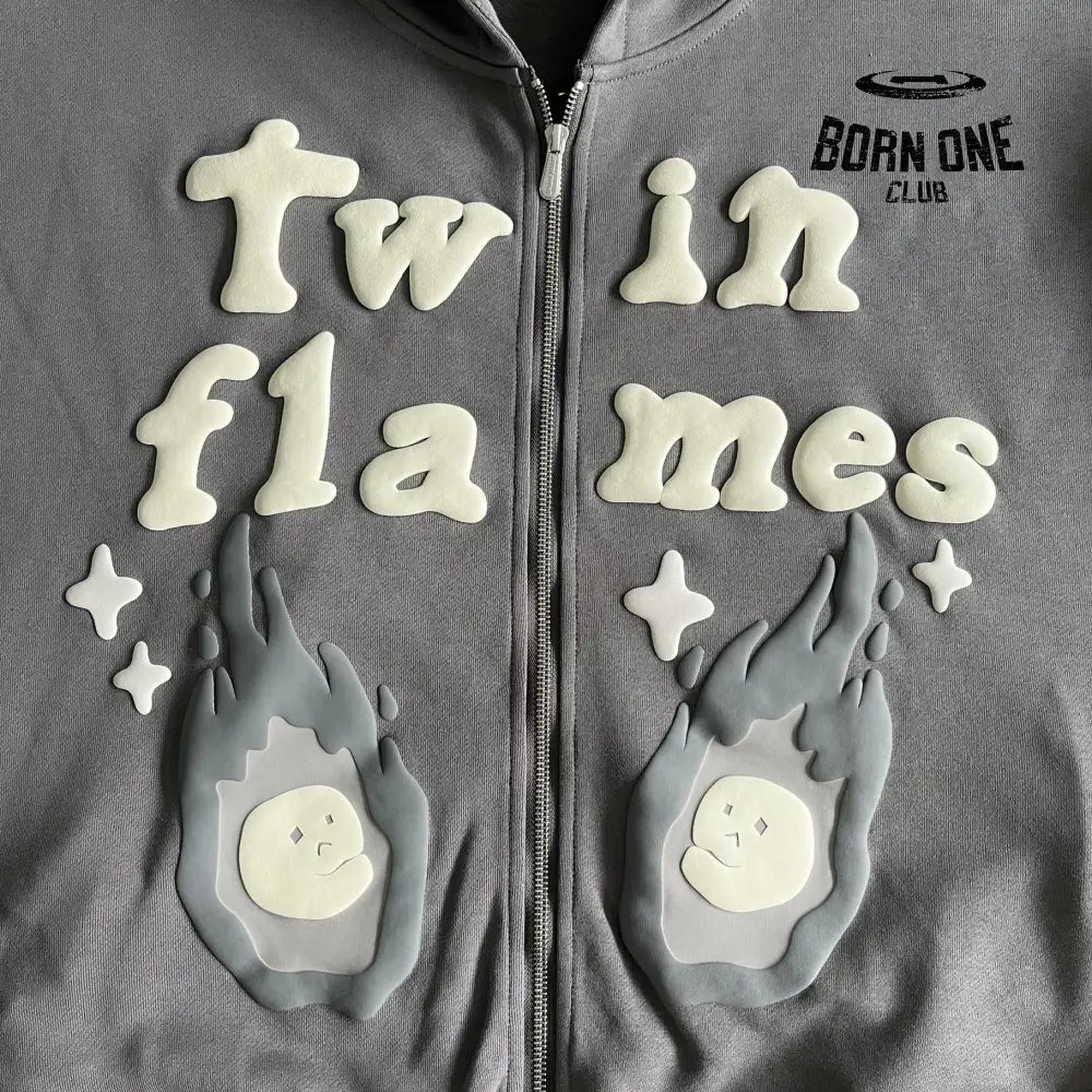 Broken Planet Twin Flames Zip Up Hoodie