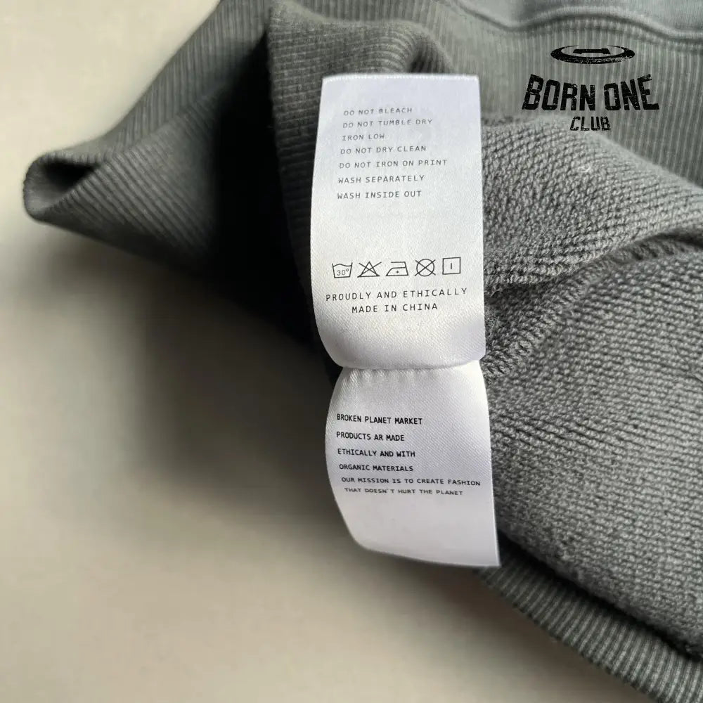 Broken Planet Planet Zip Up Hoodie Grey