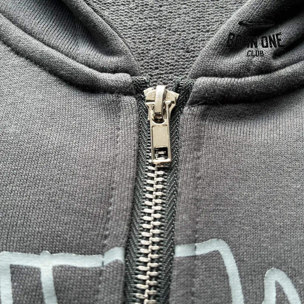 Broken Planet Planet Zip Up Hoodie Grey