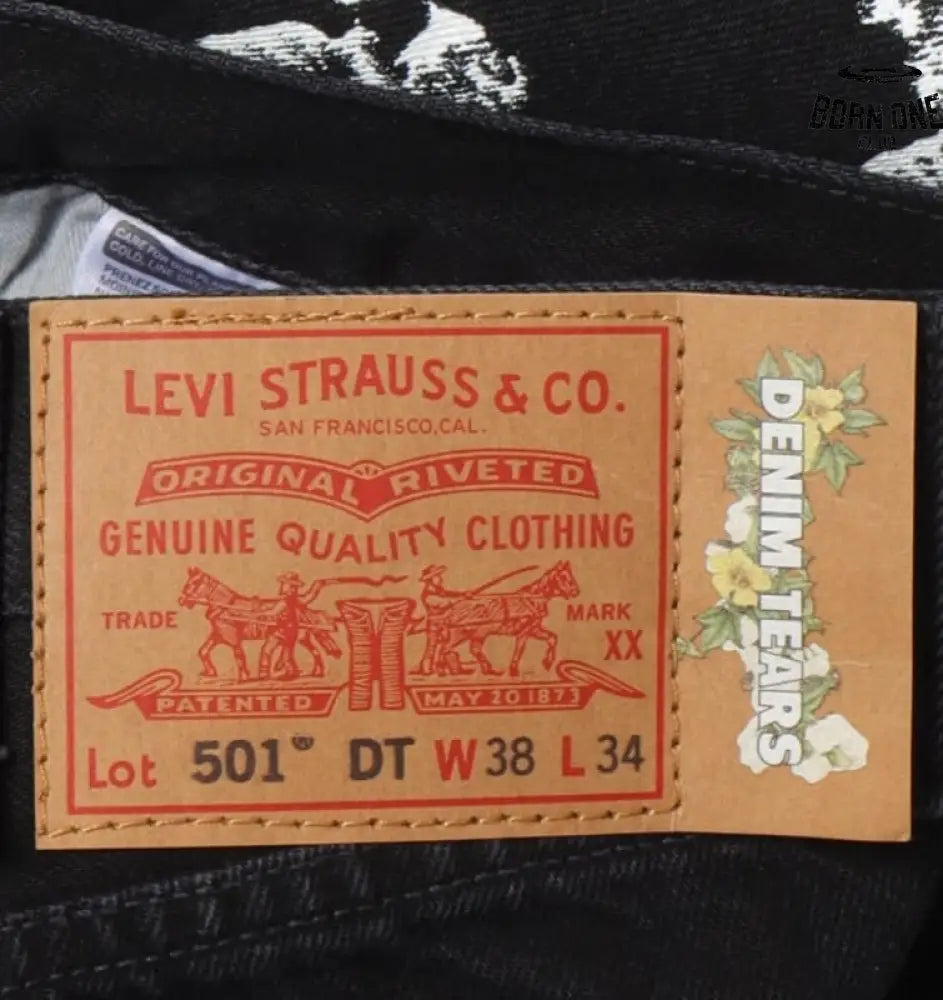 Calça Denim Tears x Levi’s Cotton Wreath Jeans Black