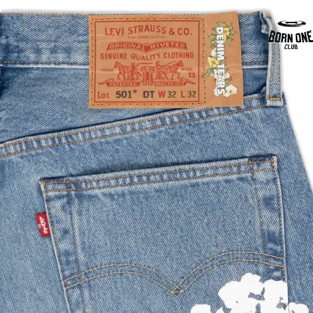 Calça Denim Tears x Levi’s Cotton Wreath Jeans Ligh Wash