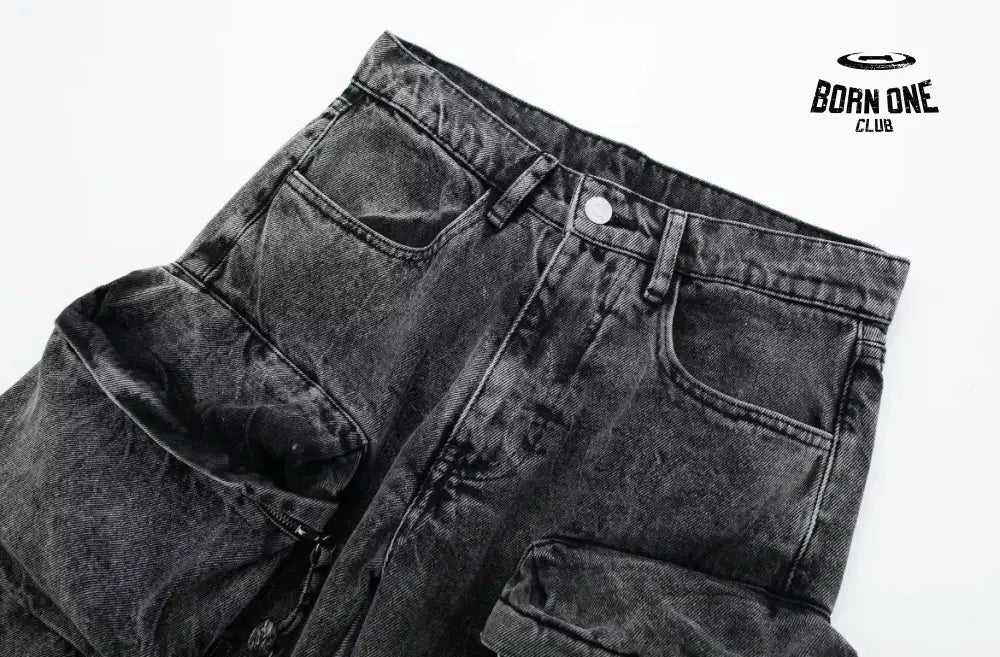 Calça Jeans UTILITY Cargo Com Bolsos