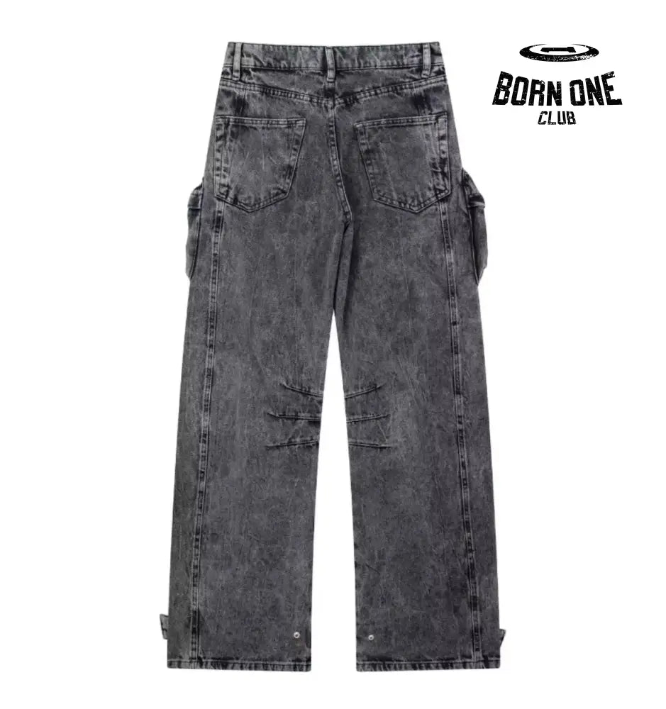 Calça Jeans UTILITY Cargo Com Bolsos