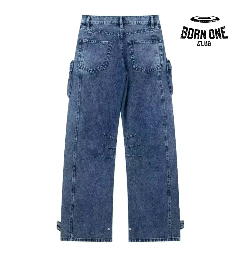 Calça Jeans UTILITY Cargo Com Bolsos