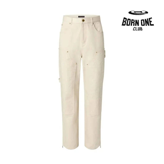Calça Louis Vuitton Monogram Workwear Carpenter Cream