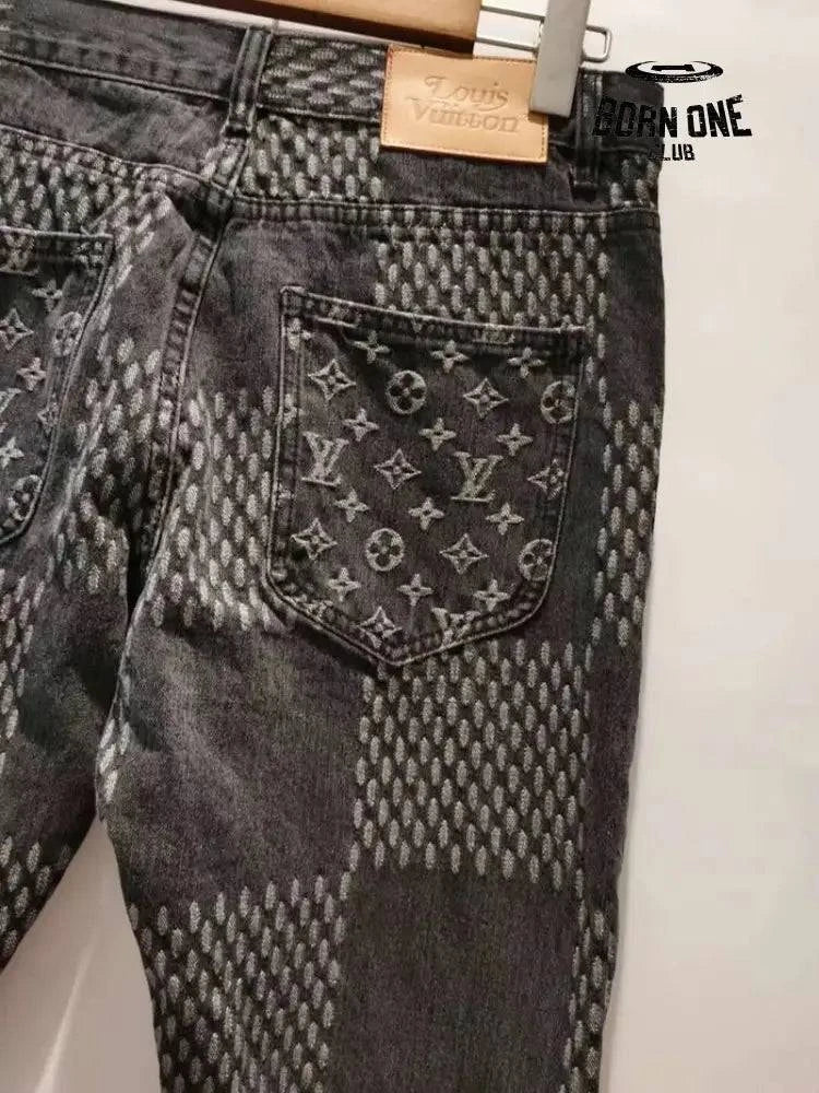 Calça Louis Vuitton x Nigo Giant Damier Waves MNGM