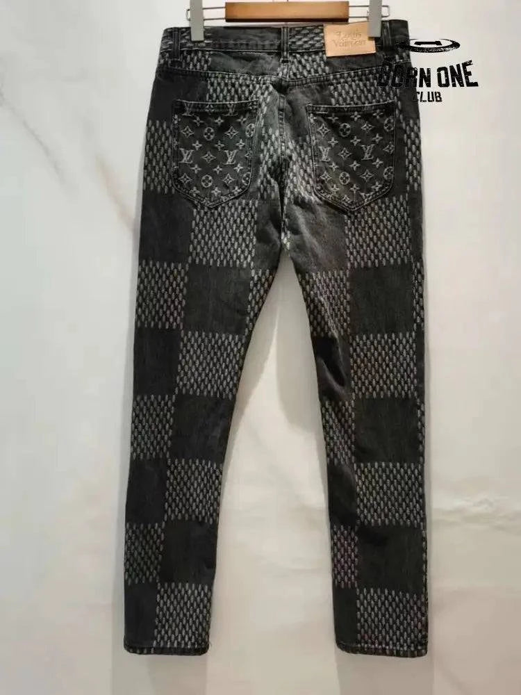 Calça Louis Vuitton x Nigo Giant Damier Waves MNGM