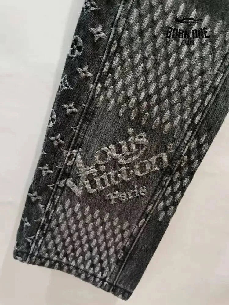 Calça Louis Vuitton x Nigo Giant Damier Waves MNGM