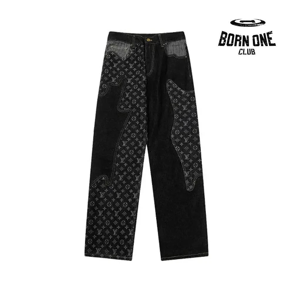 Calça Louis Vuitton x Nigo Monogram Patchwork Denim