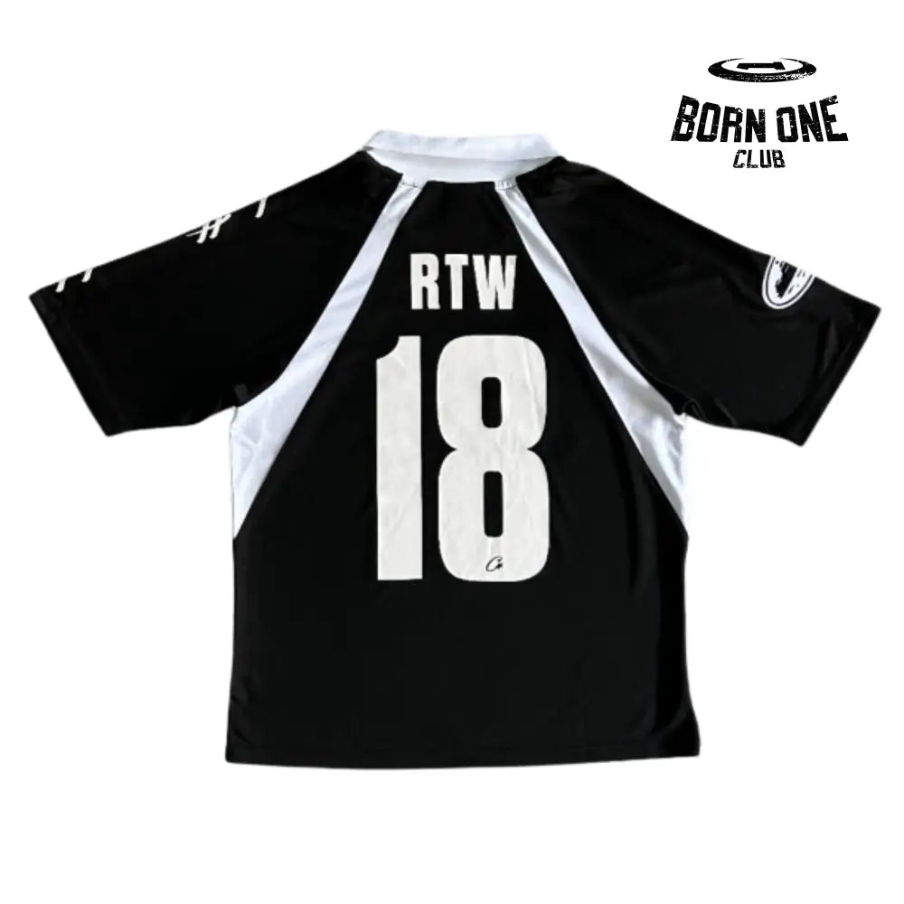 Camiseta Corteiz Panel Jersey Black White
