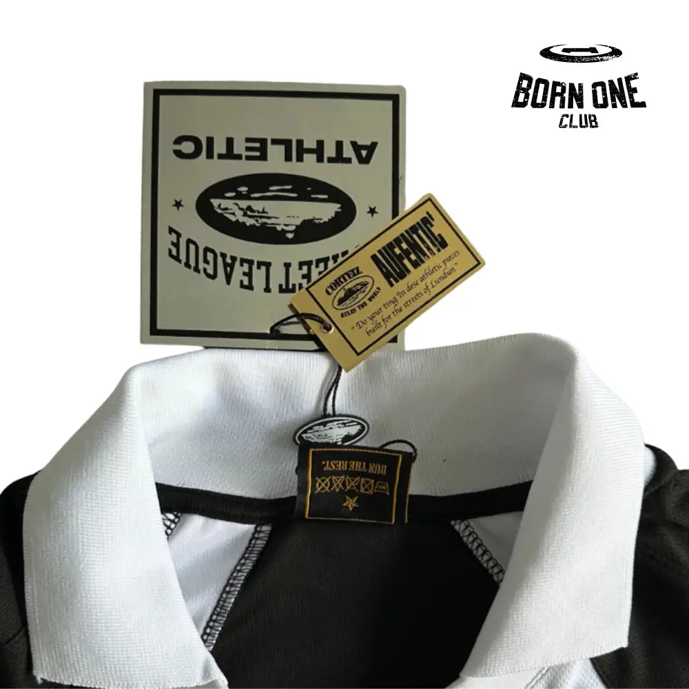 Camiseta Corteiz Panel Jersey Black White