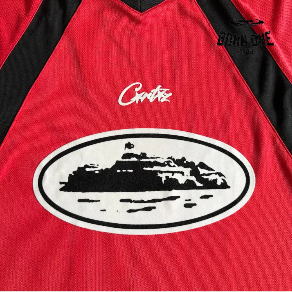 Camiseta Corteiz Panel Jersey Red