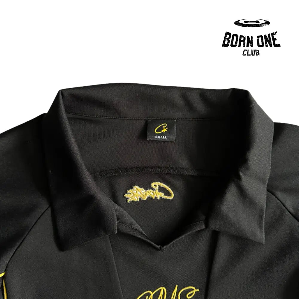 Camiseta Corteiz Talismo Football Jersey Black Yellow