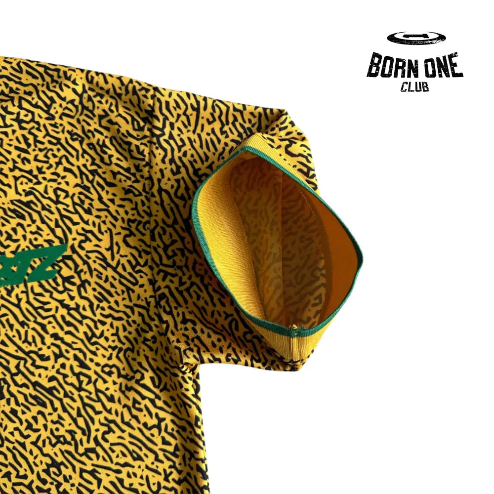 Camiseta Corteiz Yellow and Black All-Over Printed Football Uniform