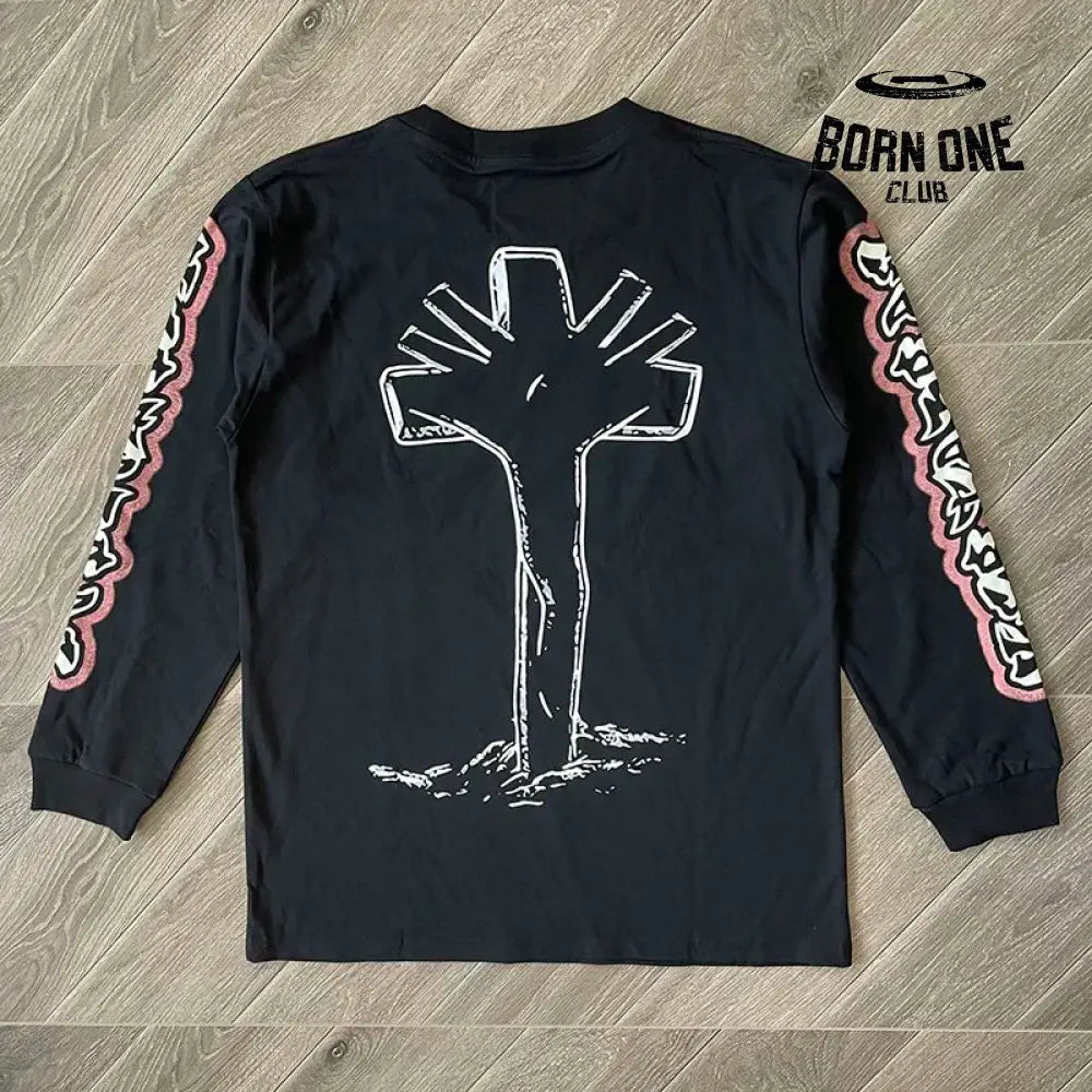 Camiseta de manga longa vertabrae jesus