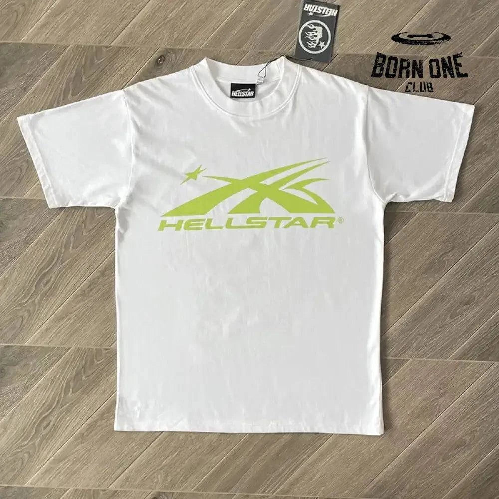 Camiseta Hellstar branco rosa / L