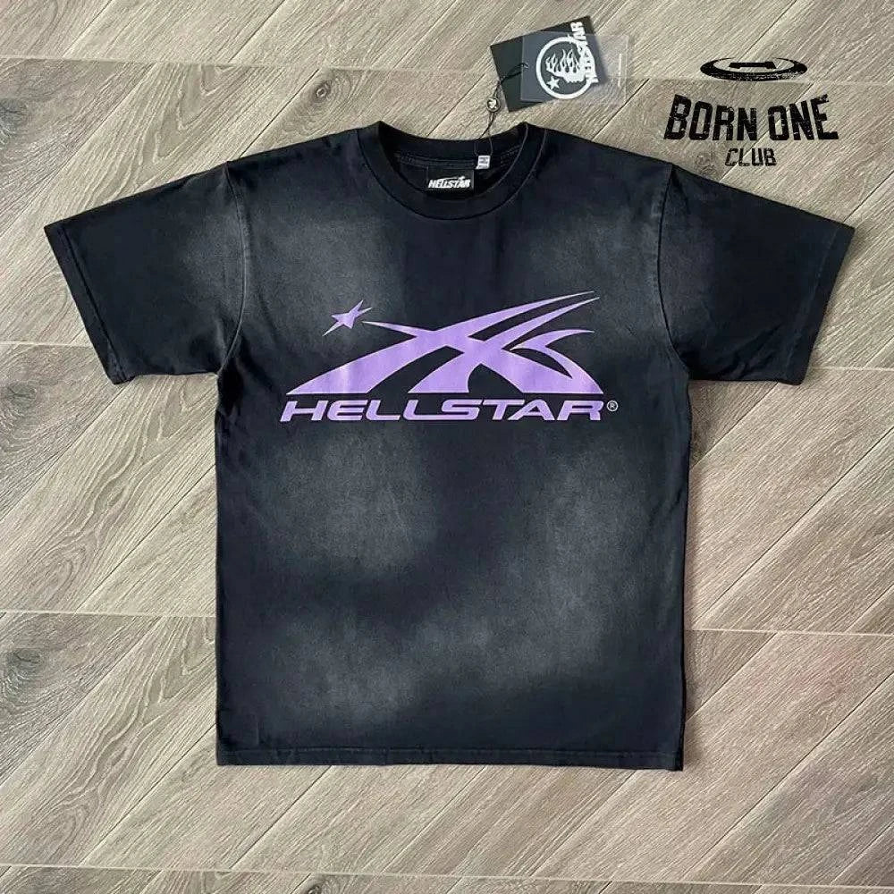 Camiseta Hellstar branco roxo / L