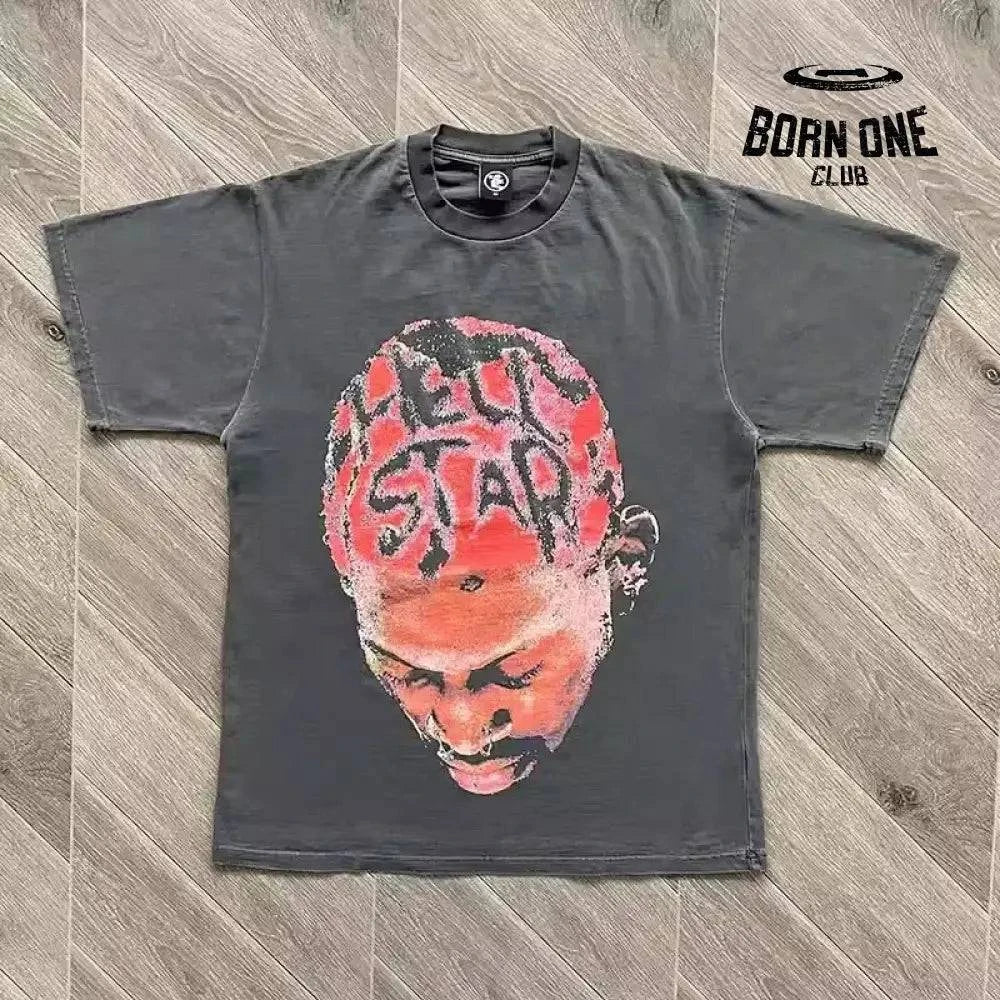 Camiseta Hellstar cabelo amarelo / L