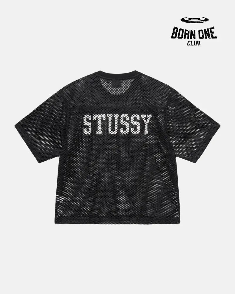 Camiseta Jersey Stussy Team 80 Boxy Fit Black