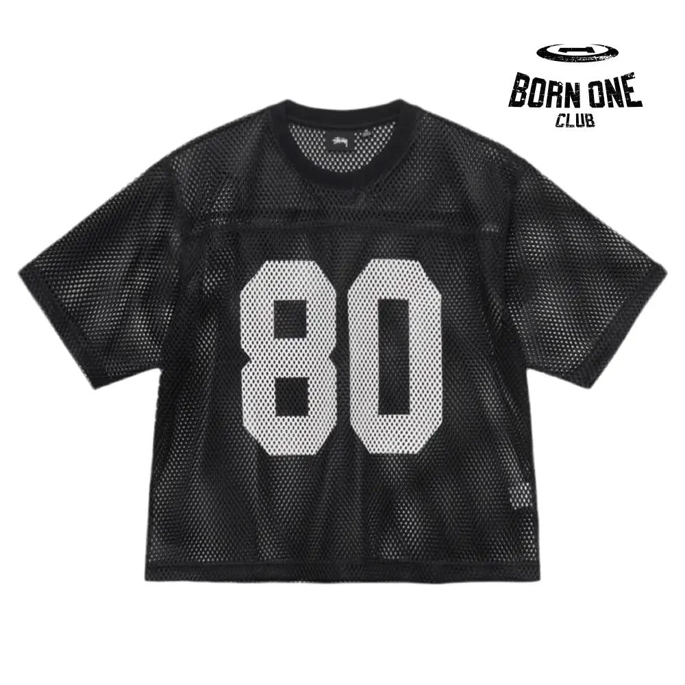 Camiseta Jersey Stussy Team 80 Boxy Fit Black