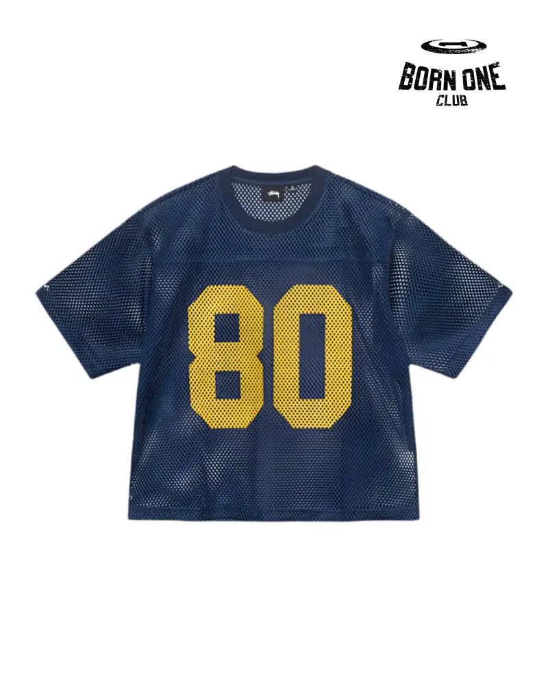 Camiseta Jersey Stussy Team 80 Boxy Fit Blue