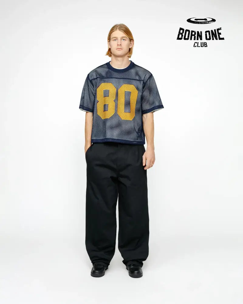 Camiseta Jersey Stussy Team 80 Boxy Fit Blue