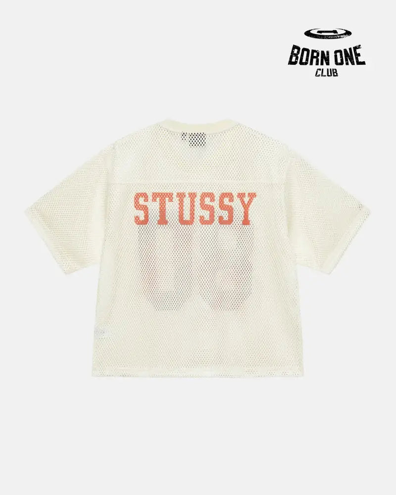 Camiseta Jersey Stussy Team 80 Boxy Fit Cream