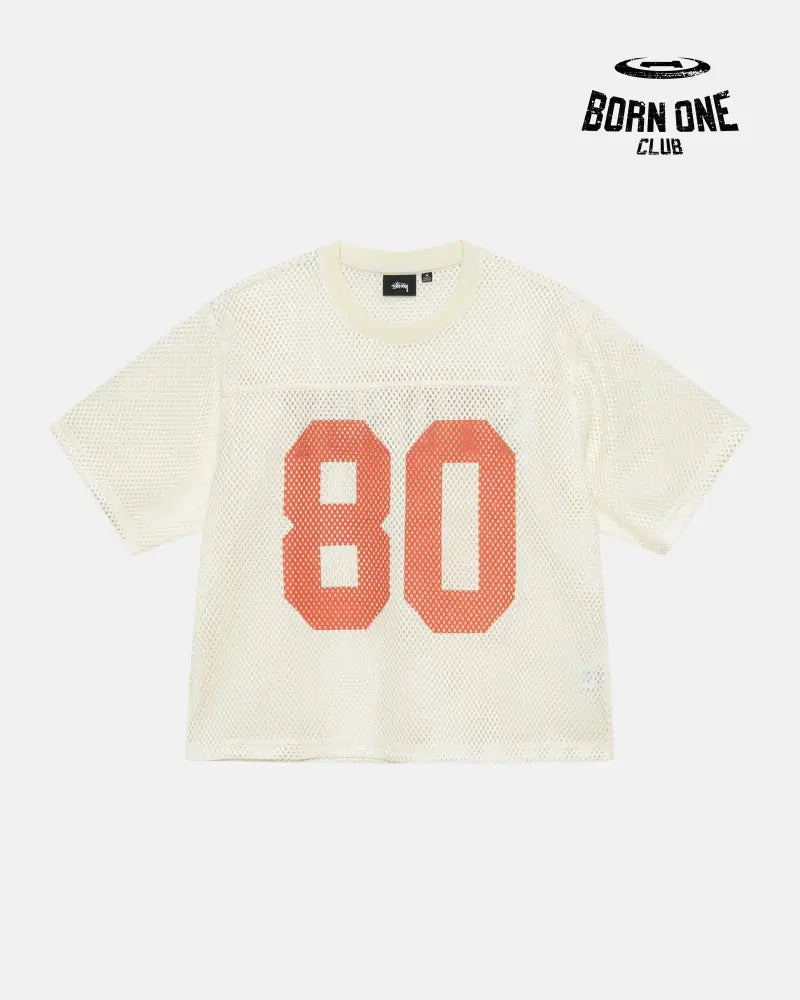 Camiseta Jersey Stussy Team 80 Boxy Fit Cream