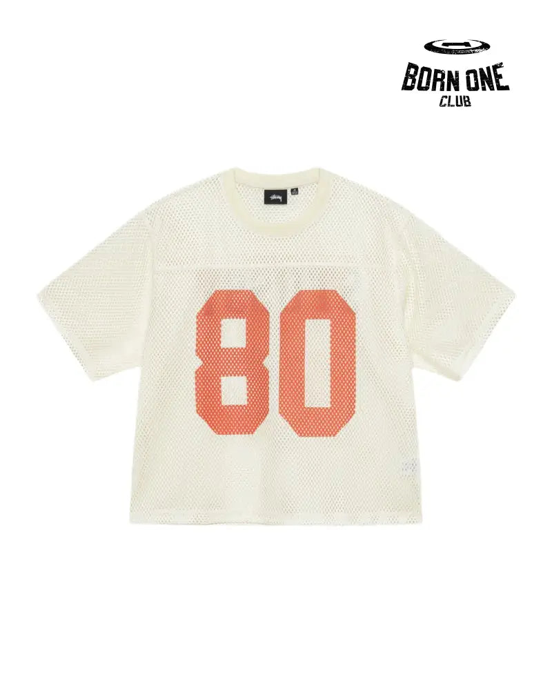 Camiseta Jersey Stussy Team 80 Boxy Fit Cream