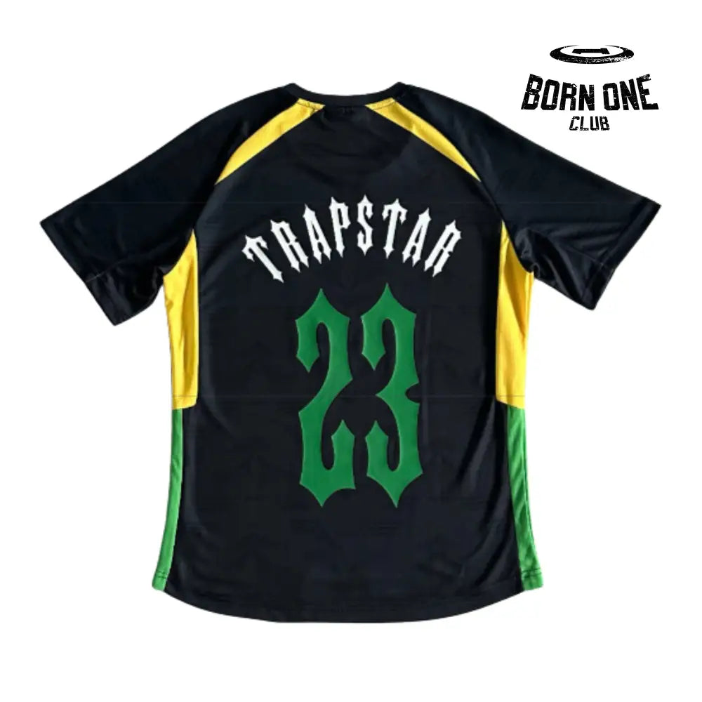 Camiseta Trapstar Football Black & Yellow & Green
