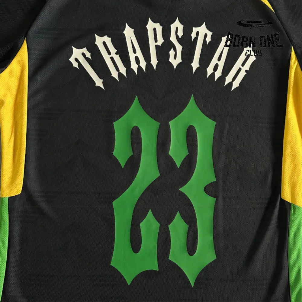 Camiseta Trapstar Football Black & Yellow & Green