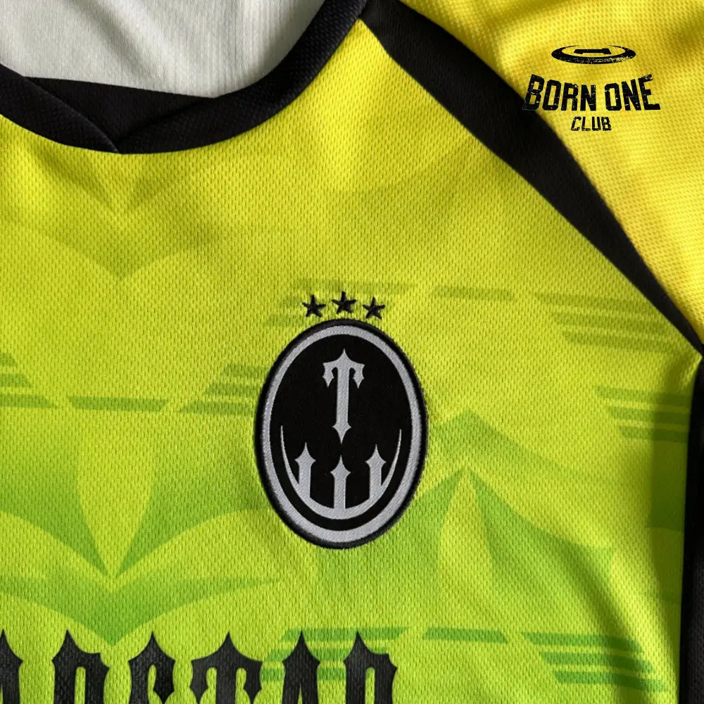 Camiseta Trapstar Football Green & Yellow & Black