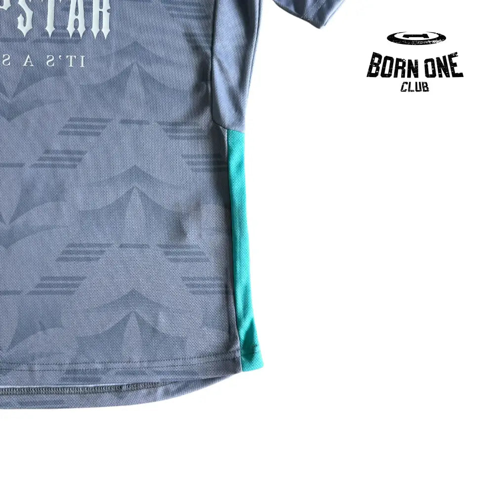 Camiseta Trapstar Football Grey & Sea Blue