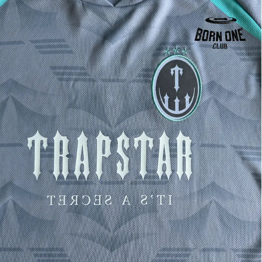 Camiseta Trapstar Football Grey & Sea Blue