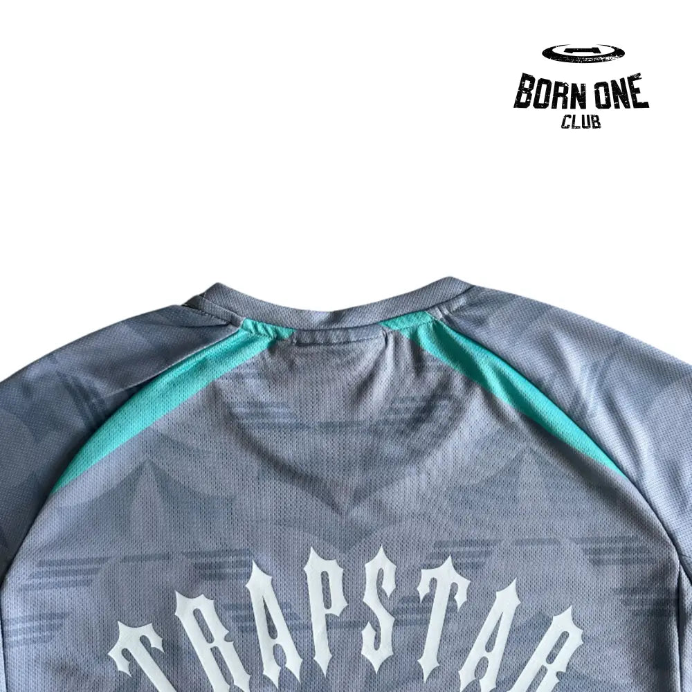 Camiseta Trapstar Football Grey & Sea Blue