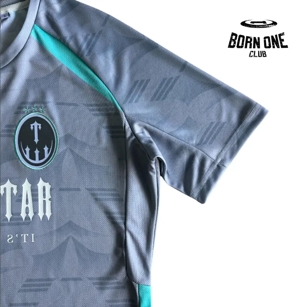 Camiseta Trapstar Football Grey & Sea Blue