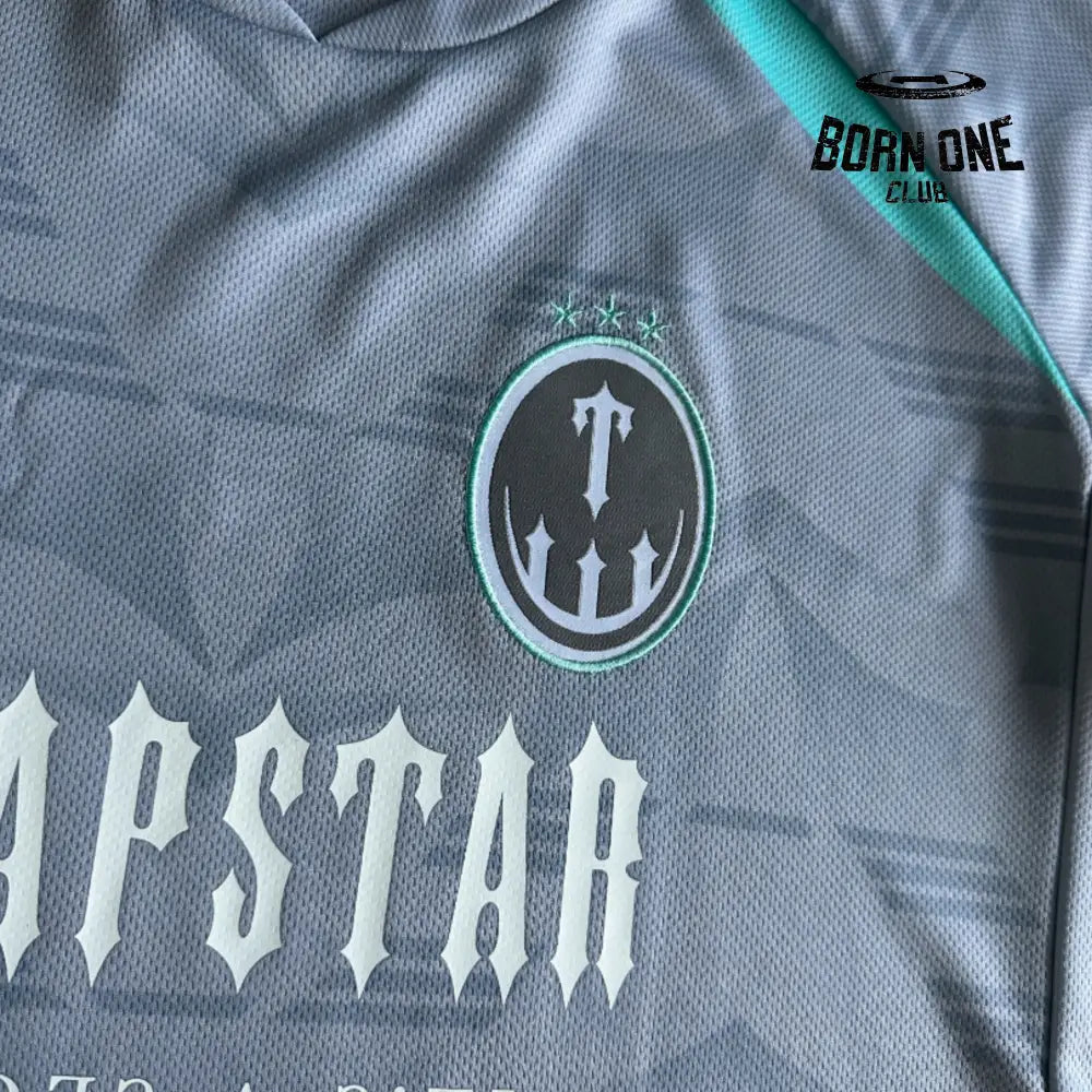 Camiseta Trapstar Football Grey & Sea Blue