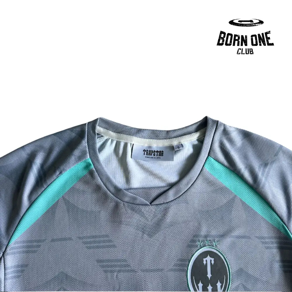 Camiseta Trapstar Football Grey & Sea Blue