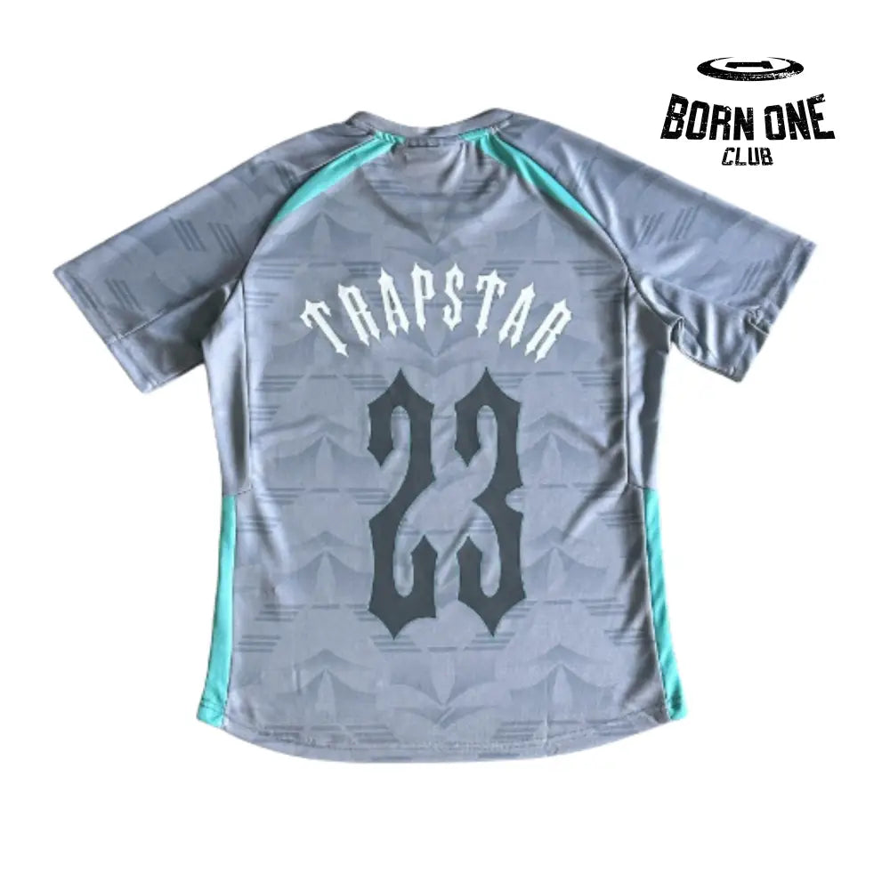 Camiseta Trapstar Football Grey & Sea Blue