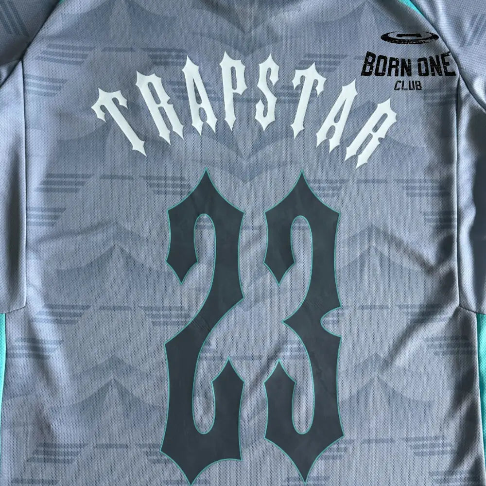 Camiseta Trapstar Football Grey & Sea Blue